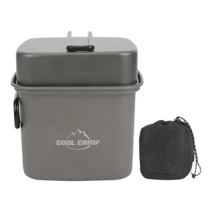 Batterie de cuisine camping – Aluminium anodisé compact et léger